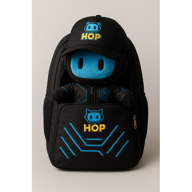 Combo Hop 3 en 1 – Maleta + Peluche Oficial + Gorra Edición Especial