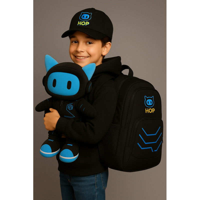 Combo Hop 3 en 1 – Maleta + Peluche Oficial + Gorra Edición Especial